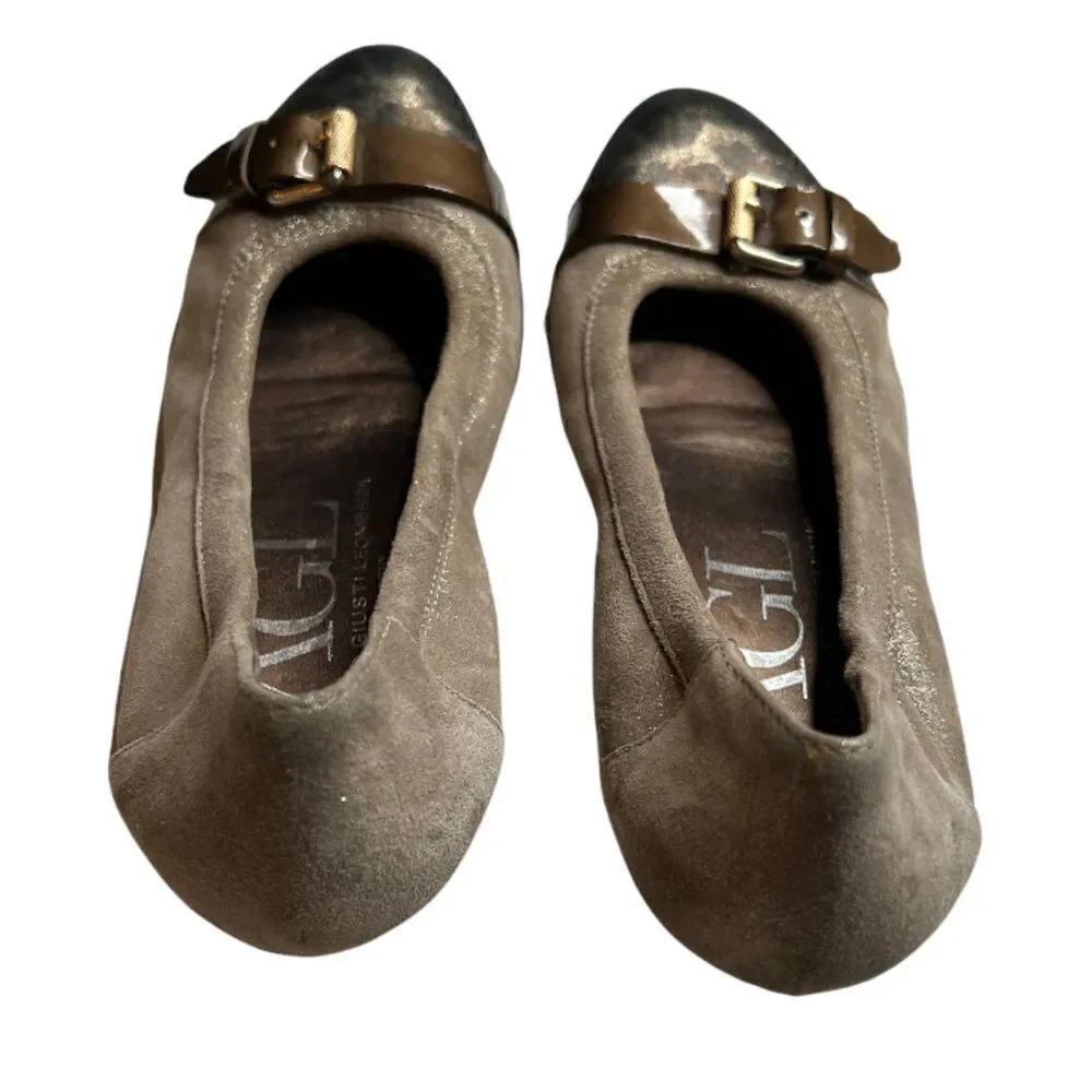 Attilio Giusti Leombuni size 37.5 EU 7 US leopard cap toe mini wedge slip ons
